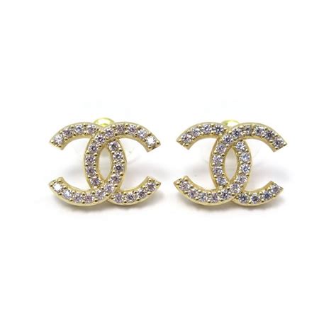 boucle d'oreille chanel cc strass